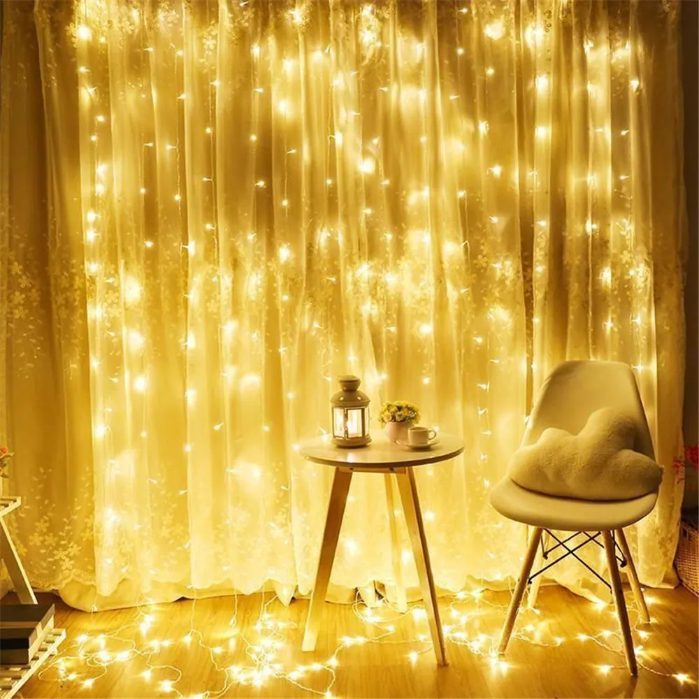 

LED Curtain Light on The Window USB Power Fairy Lights with Remote Unit Control New Year Garland Led Lights Christmas Decoration