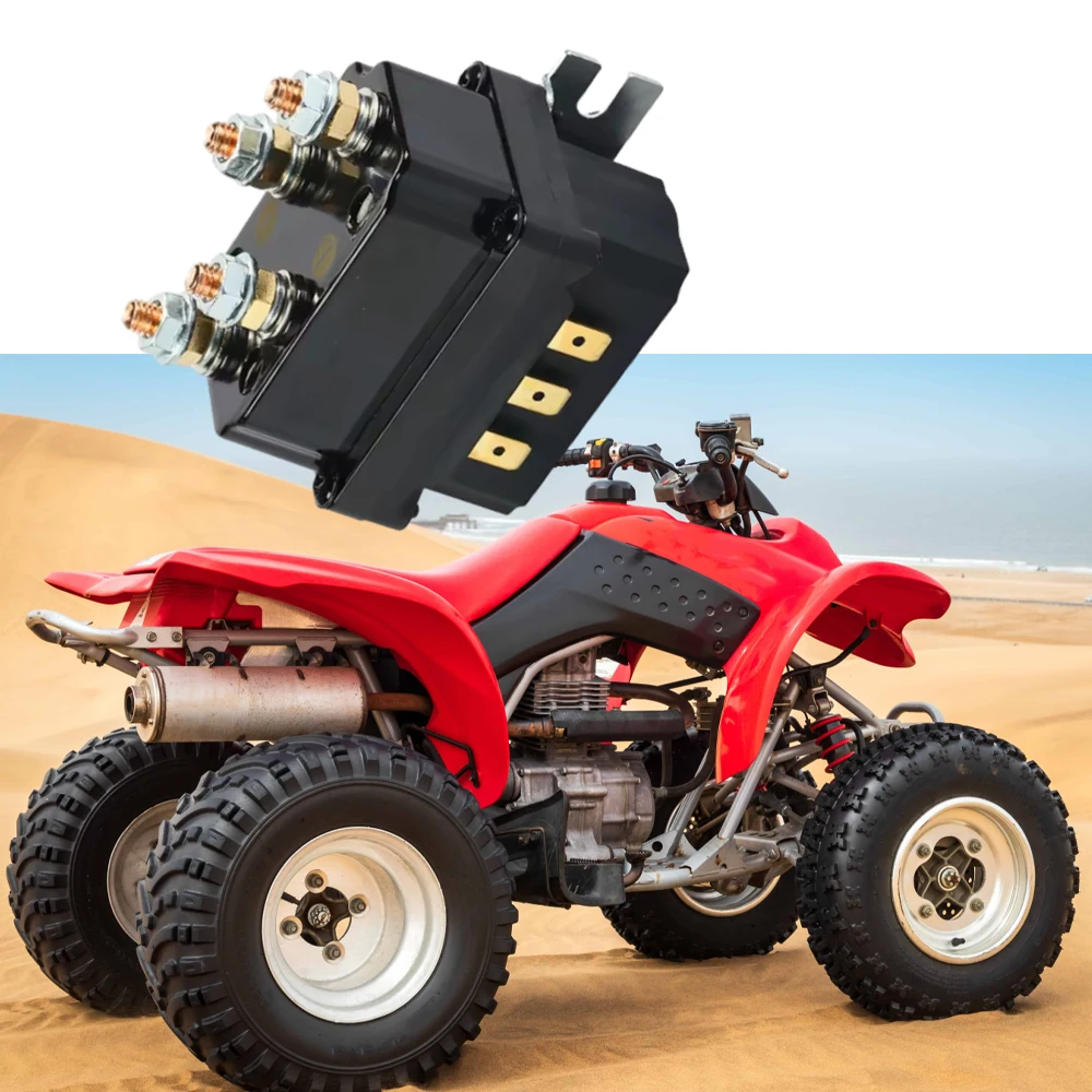 

12V 250A Winch Solenoid Relay Contactor with Bracket and 4 Terminals Universal for ATV UTV 1500-5000lbs Winch (250A)