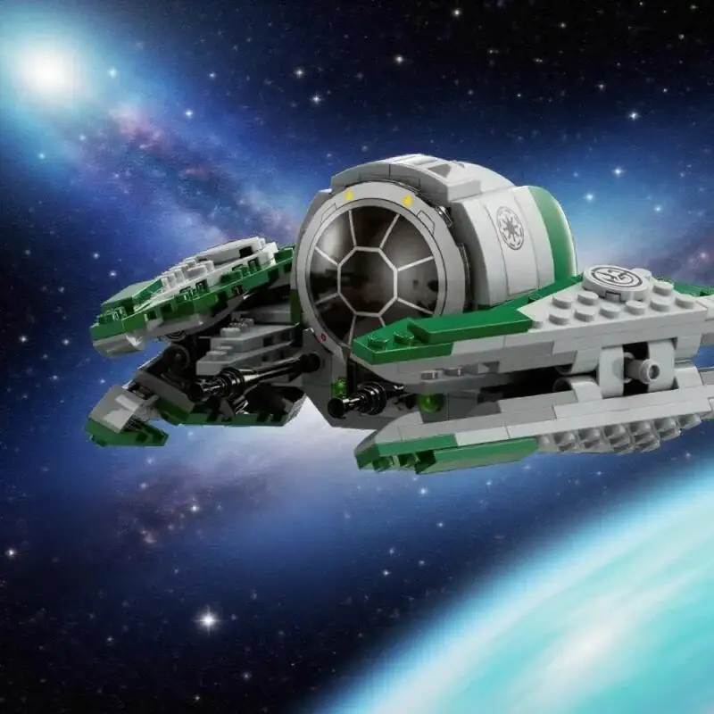 299 قطعة MOC Jedi Starsfighter مجموعة مكعبات البناء متوافقة 75360 لتقوم بها بنفسك نموذج لغز لعبة عيد الميلاد هدية عيد ميلاد للأصدقاء