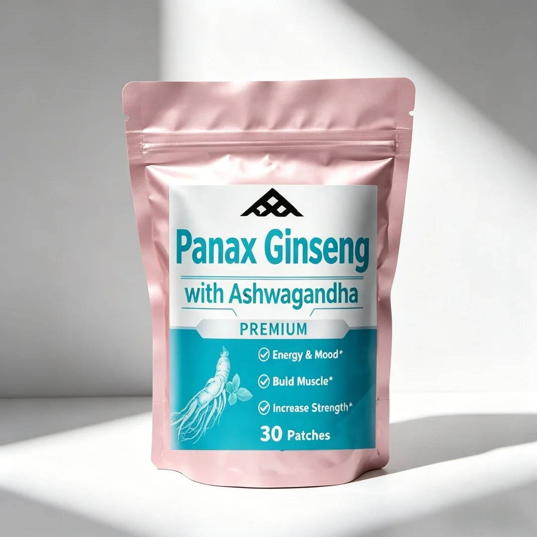 Hot sale Ginseng & Ashwagandha Extracts Patch - Boost Energy, Strength, Vitality & Performance for Men & Women