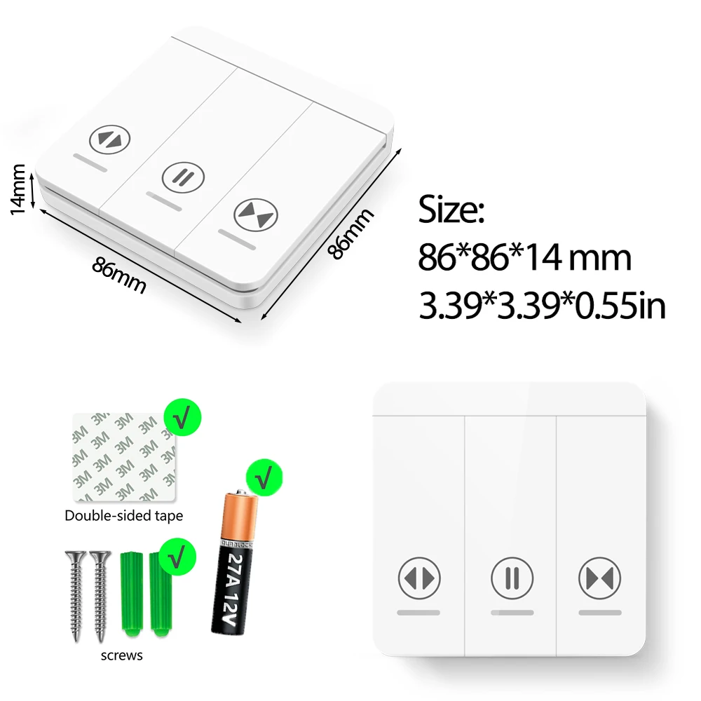 Interruttore Tapparelle 2.4GHz WiFi, Interruttore Wireless Mobile RF 433 Modulo Di Controllo Timer Per Tende Tapparelle Elettriche Compatibile Con