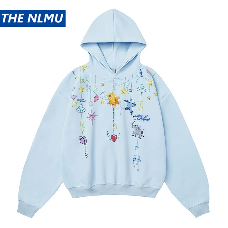 

Men Hoodies Y2K Streetwear Funny Graffiti Graphic Hooded Sweatshirt Streetwear Hip Hop Pullover Harajuku Tops Clothing