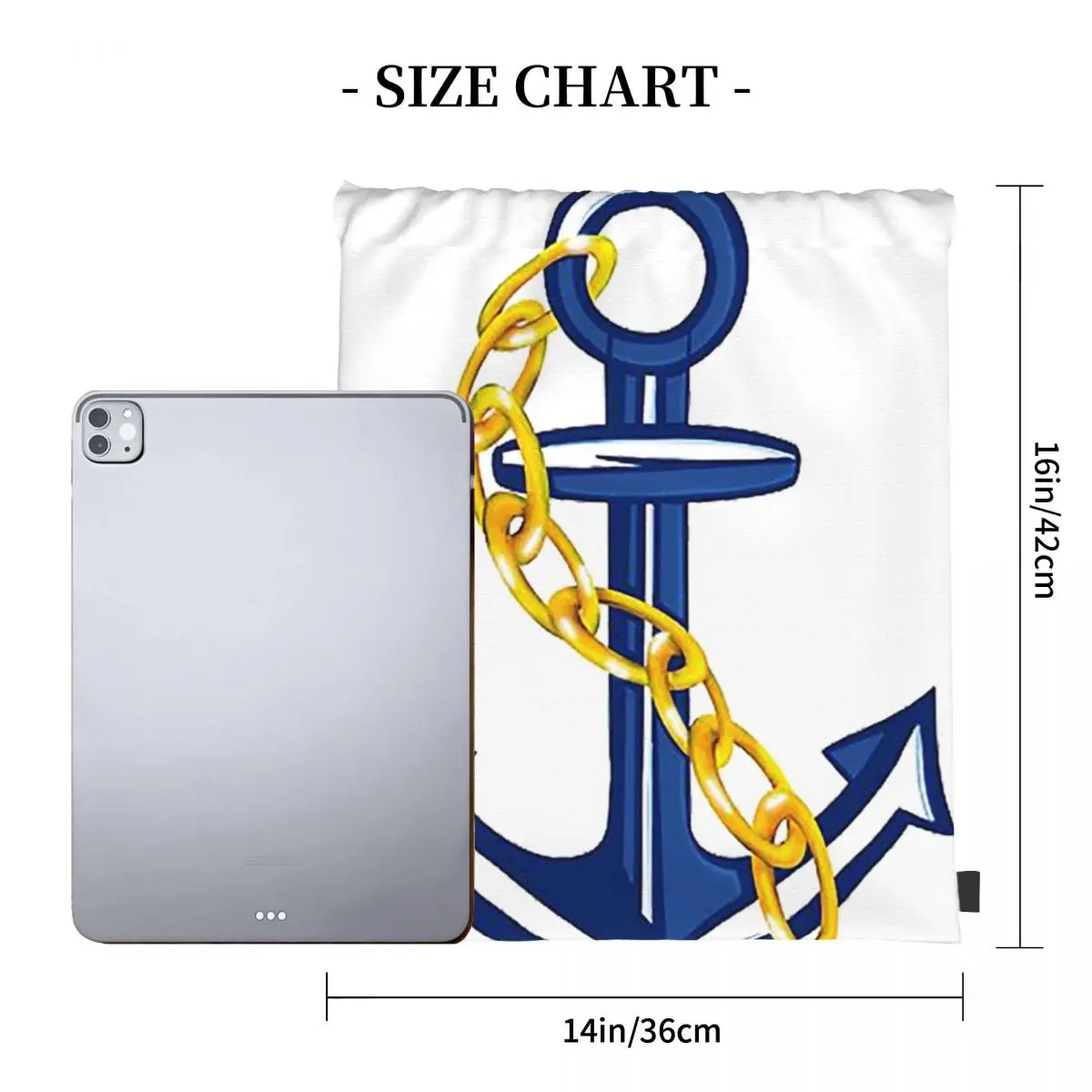 Anchor Backpacks Fashion Portable Drawstring Bags Sports Bag Book Bags For Travel School