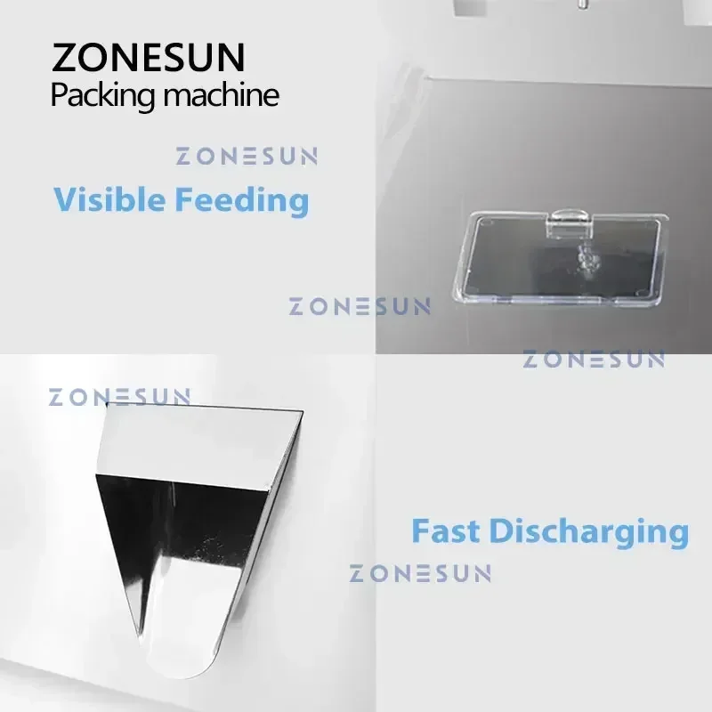 ZONESUN Granules Filling Machine 4 Heads Particle Weighing Mixed Discharged Flour Bean Tea Leaves Peanut Plastic ZS-GWF4