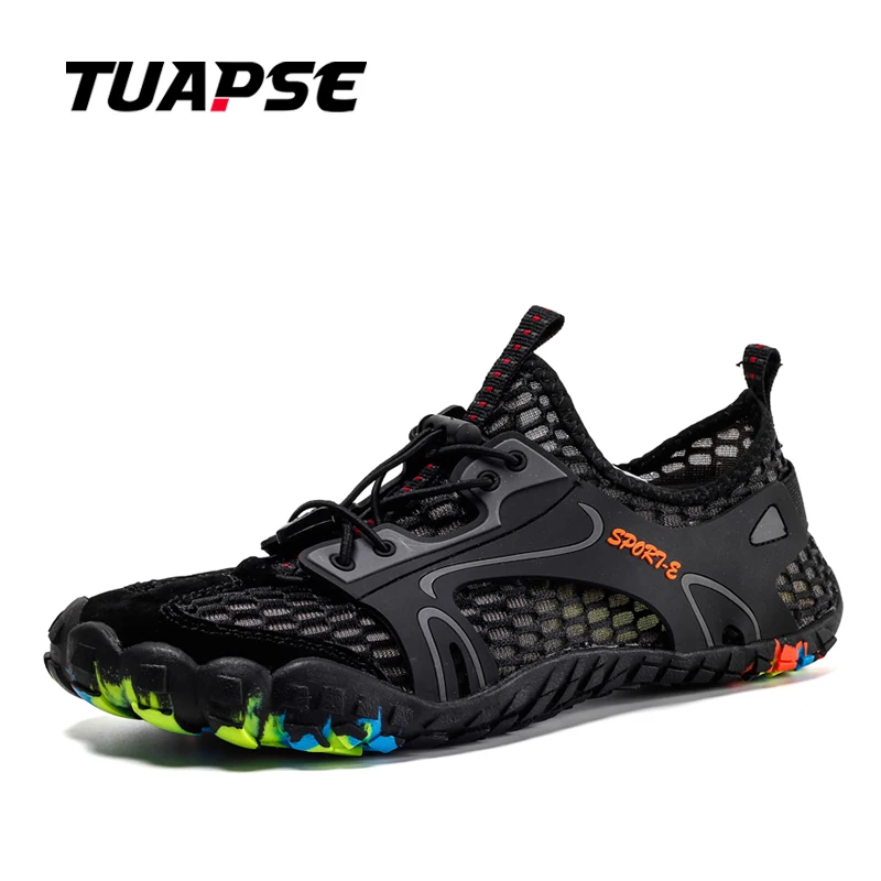 TUAPSE Men Water Shoes Upstream Sneakers Outdoor Hiking Fishing Aqua Beach Shoes Seaside Barefoot Sports Gym Shoes Breathable