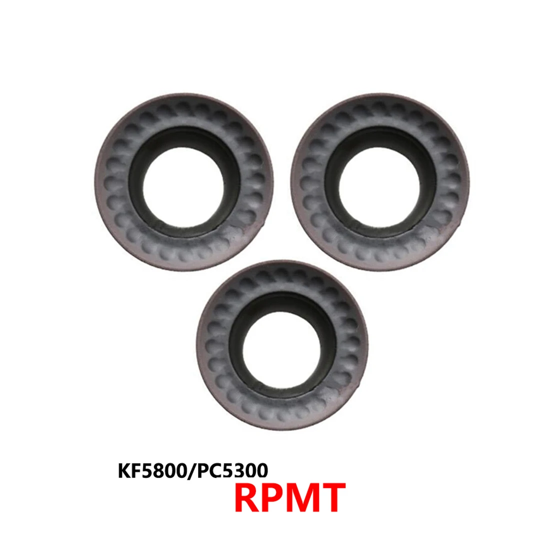 Original RPMT08T2MO RPMT10T3MO RPMT1204MO Q KF5800 PC5300 Inserts en carbure CNC porte-outils RPMT RPMT08T2 RPMT10T3 RPMT1204 MO