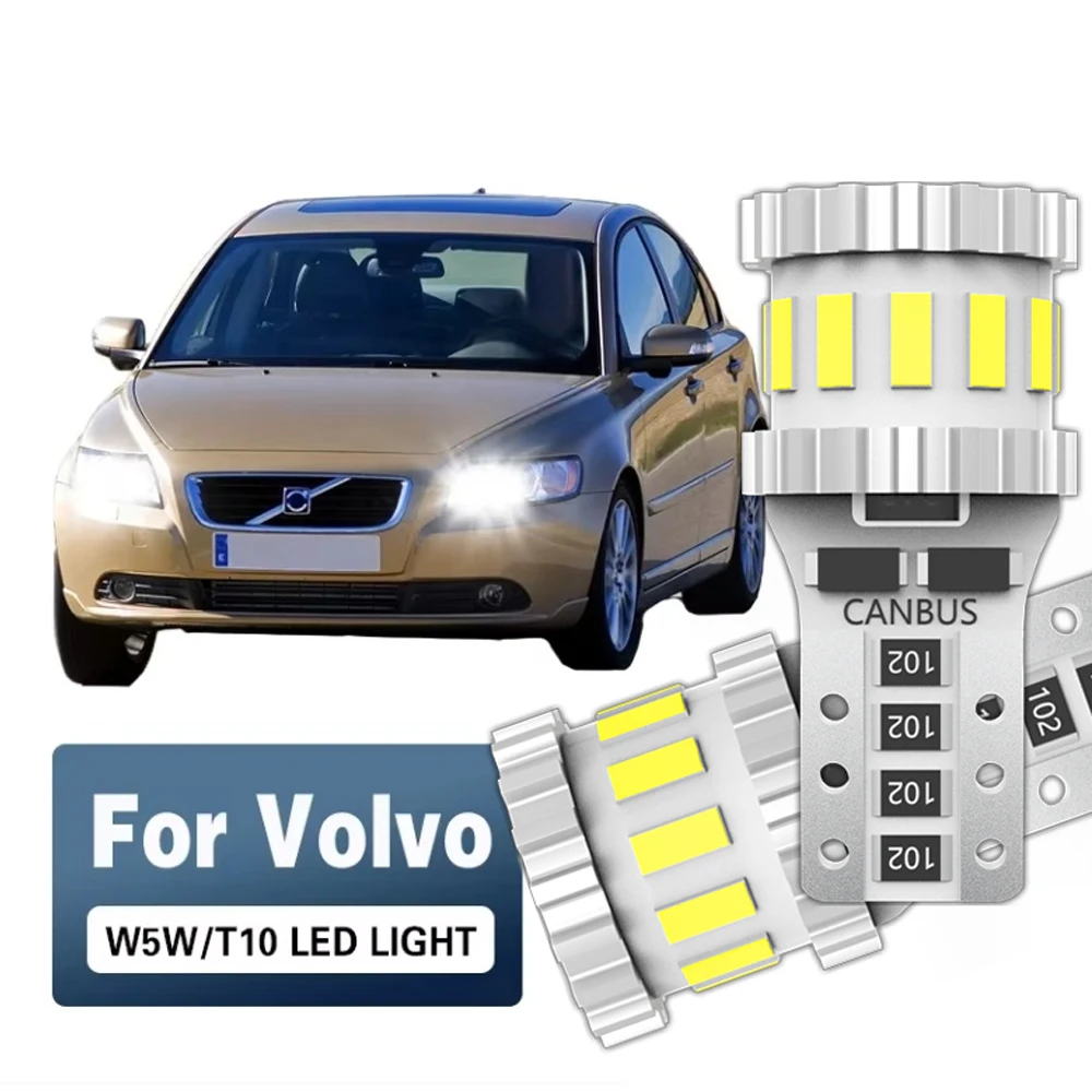 

2x For Volvo C30 C70 S40 S60 S70 S80 V50 V70 XC70 XC60 XC90 LED Clearance Light Parking Lamp Bulb W5W T10 194 2825 Canbus White