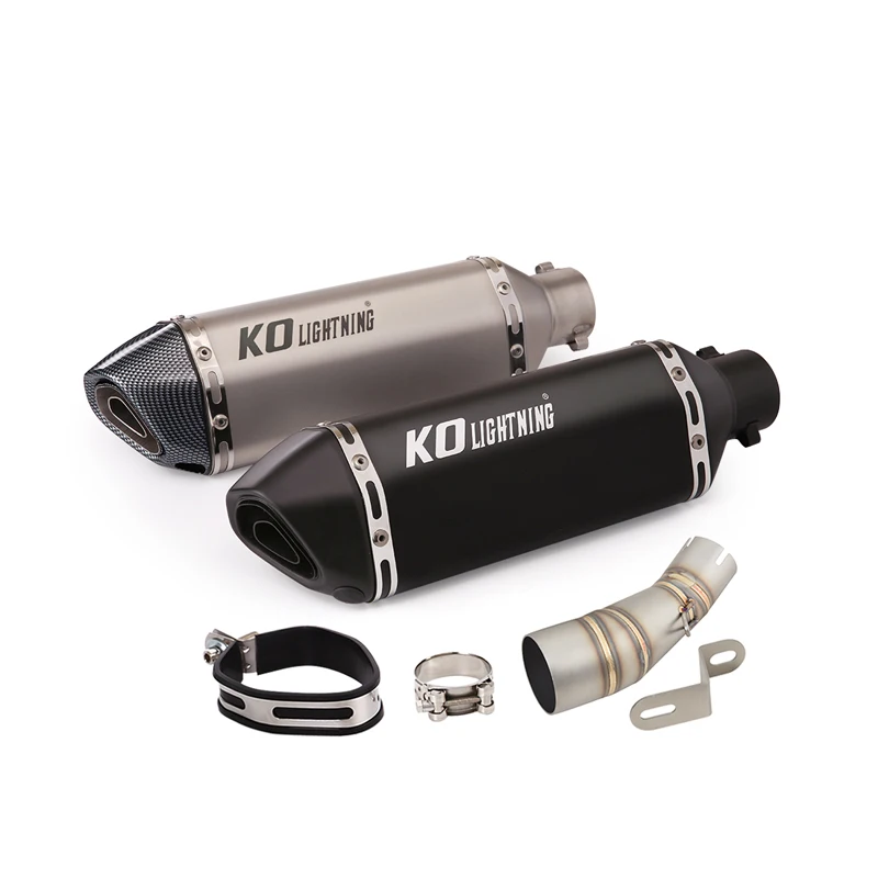 

For KAWASAKI VERSYS-X250/3000 2017-2023 Motorcycle Exhaust Muffler Mid Link Pipe With DB Killer Stainless Steel Black/White