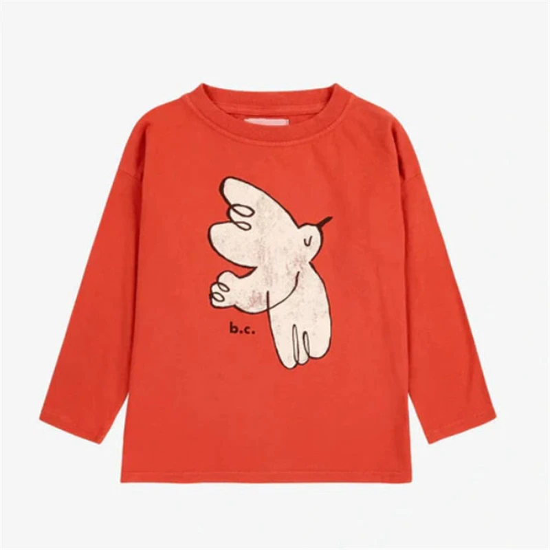 Pre-sale EnkeliBB 24AW New Kids Unisex T-shirt Long Sleeve Toddler Tops Cartoon print Brand Kids Fall Clothing BC Kids Tee