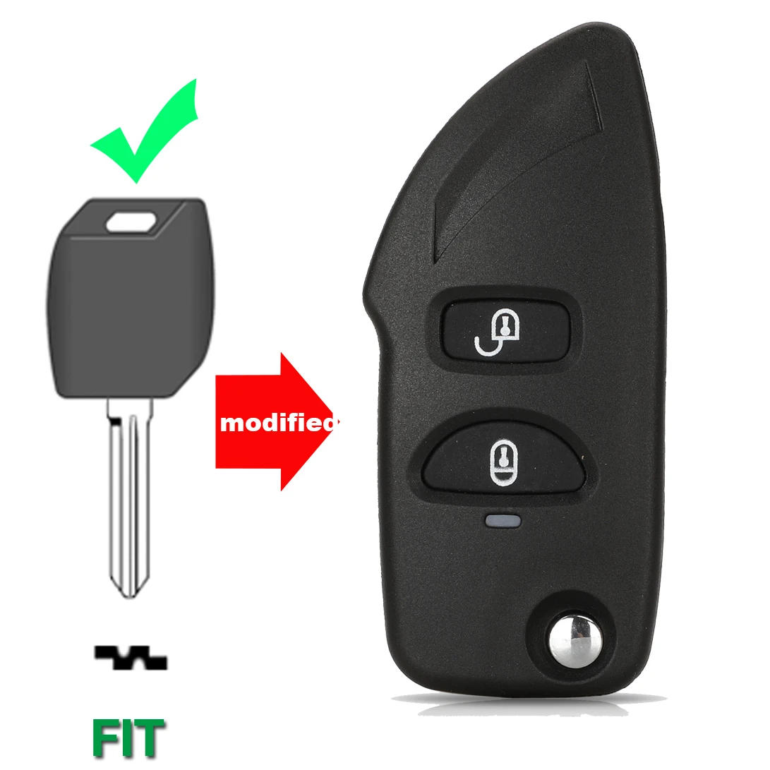 Jingyuqin Schlüsselgehäuse für Hyundai Trajet XG Sonata Sonica Santa Fe (Gen 1/SM) für Kia Magentis Optima Sorento 2002–2009