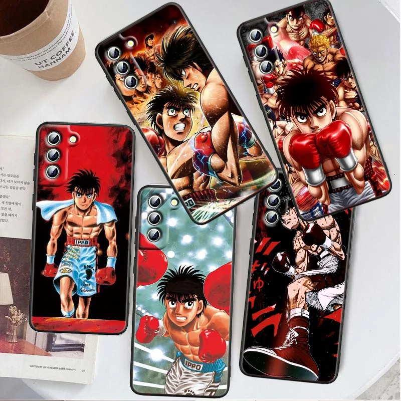 

Hajime no Ippo Anime Art Phone Case For Samsung Galaxy S25 S24 S23 S22 S21 S20 S10 Ultra Plus FE 5G Black Soft TPU Cover