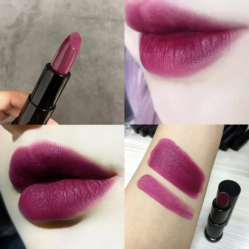 ใหม่สีน้ําตาล Dark ลิปสติก Retro Dark สีลิปสติก Matte กันน้ําสีฟ้าแวมไพร์สีฮาโลวีนแต่งหน้า Lip Pencil