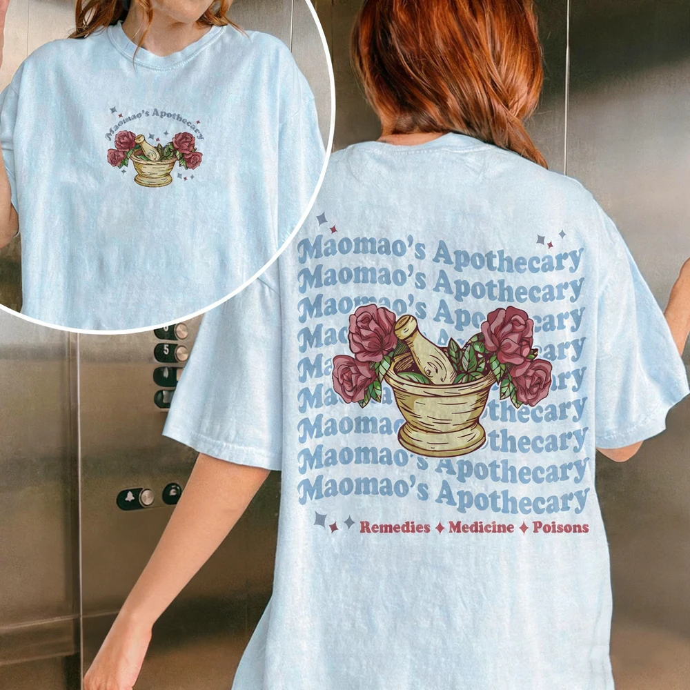 Women Cotton T Shirt Mao Mao's Apothecary Kawaii Shirt Cute Anime Graphic Tee Aesthetic Witchy Apparel Fashion Crop Tops