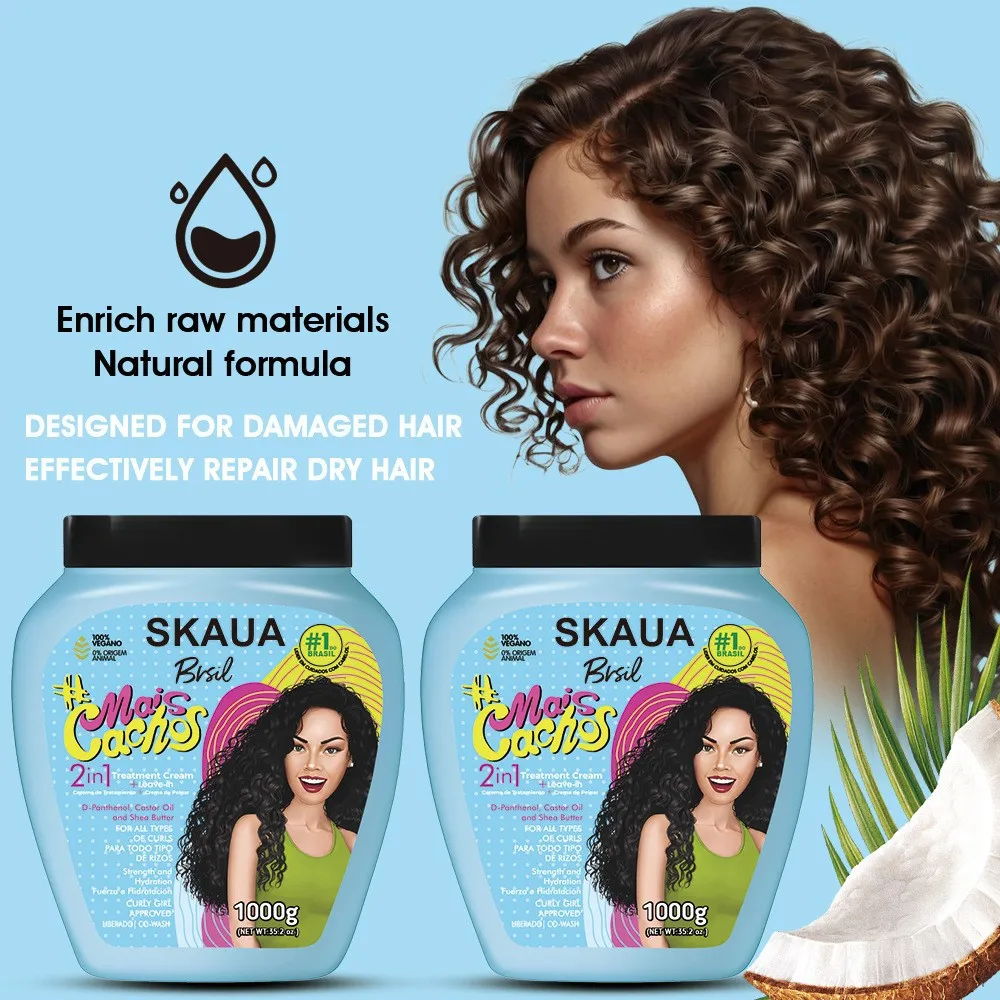 Hair Mask 2 in 1 Moisturizes curly hair eliminates frizz repairs and increases elasticity curly hair styling