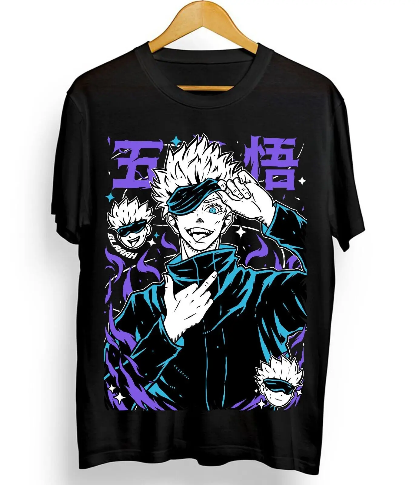Gojo Satoru T-Shirt Jujutsu Kaisen Sukuna Megumi Itadori Horror Shirt All Size
