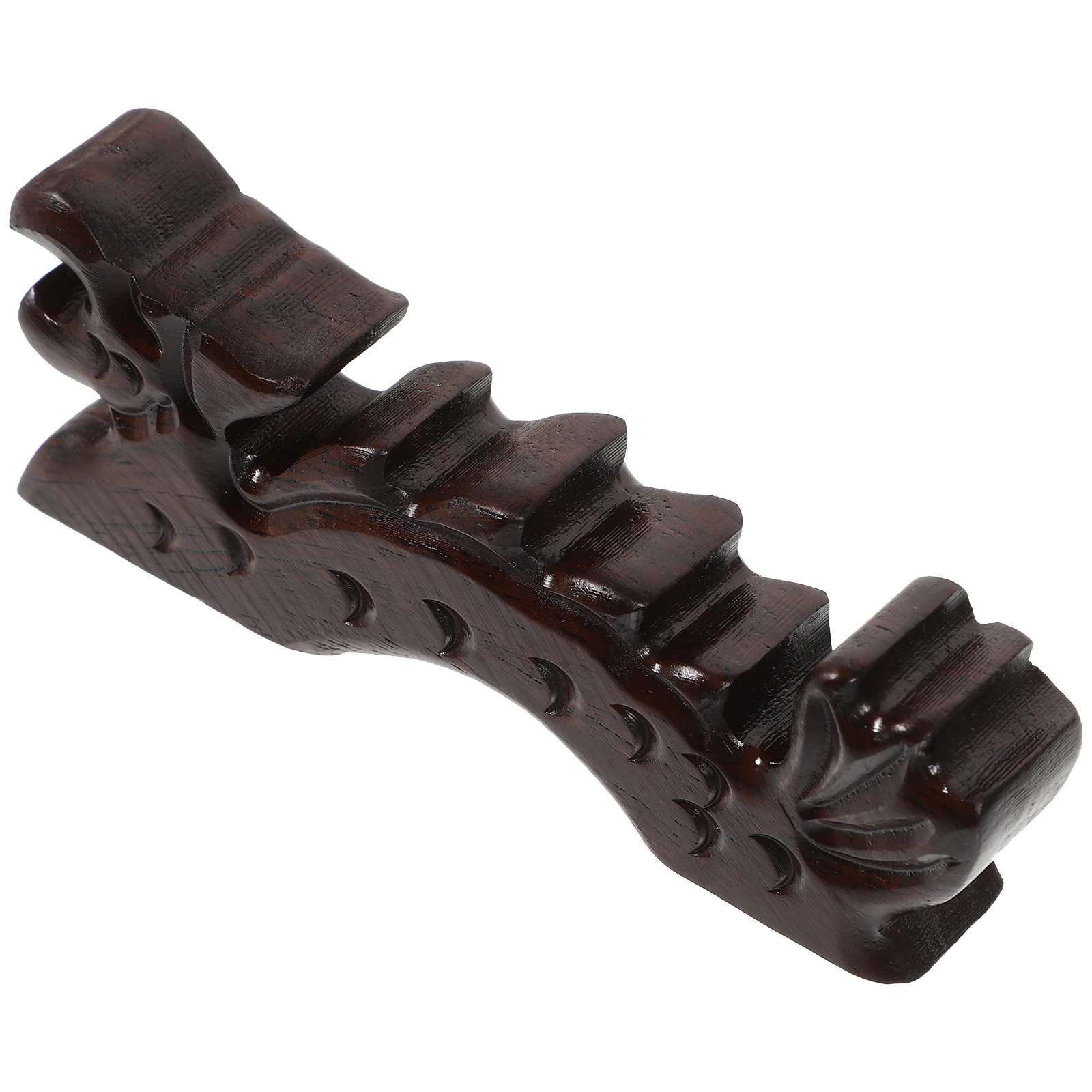 

Dragon Shaped Pen Rest Holder Calligraphy Brush Small Wooden Desk Accessory Black Color Durability Writing Brush Support Gift