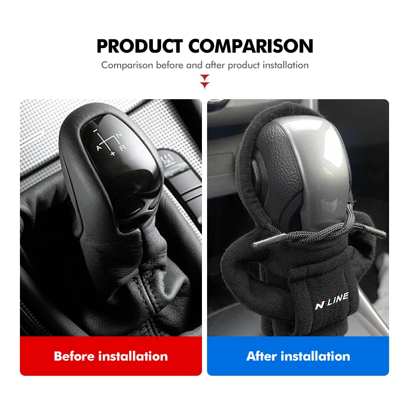 Car Shift Knob Hoodie Automotive Shift Lever Interior Decor For Hyundai N LINE i30 i20 Sonata Accent Tucson Elantra Azera view 2