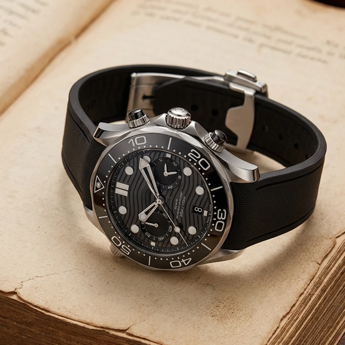 High Quality Rubber Watch Strap 20mm 21mm 22mm Perfect Fit Flat End Universal Fluoroelastomer Quick-Release Watch Band