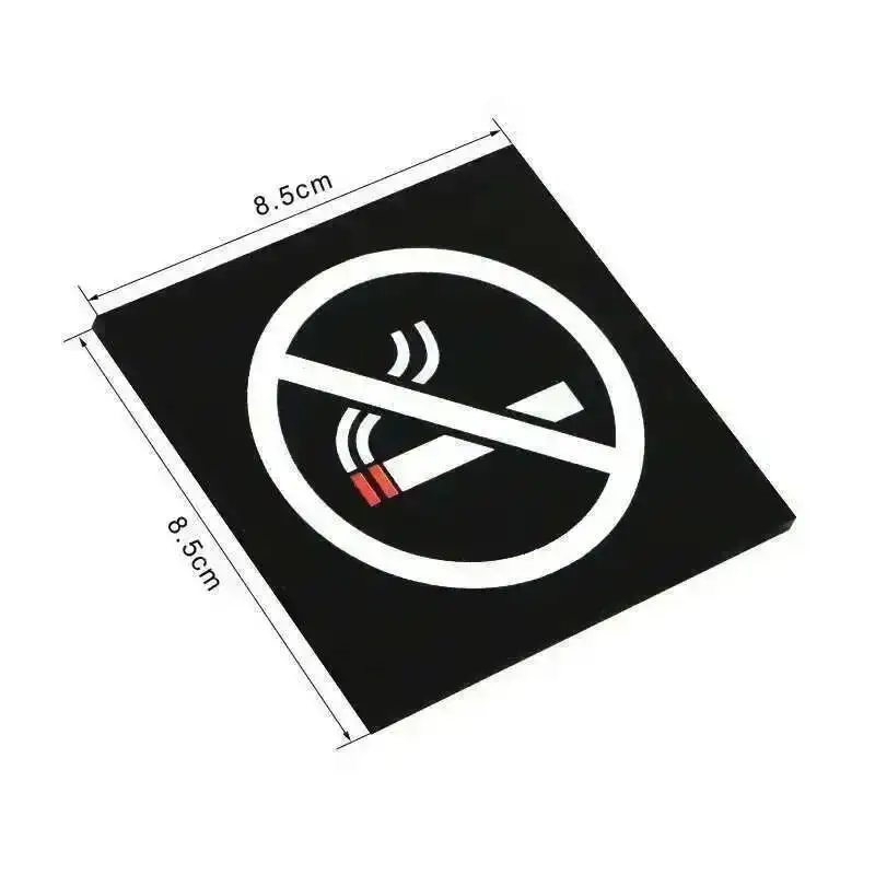 Rauchverbot Acryl-Schild, Parkverbot Wandsticker, Fotografieren Verboten Schild, Selbstklebend 3D Schwebend Wandmontiertes Acryl-Schild in Schwarz – Detail 2