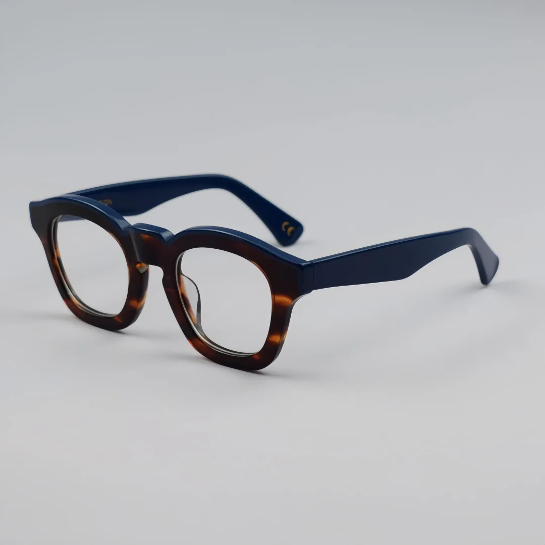 

Retro Thick-framed Acetate Spectacle Frame, A Japanese Handmade Fashion for Men Prescription Glasses for Myopic Reading Women