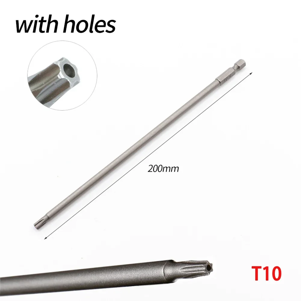 Hollow Torxss Screwdriver Bit Hex Shank T8-T40 Tools Electric Drill Hex Shank Power Accessories Tools Safety Tamperproof