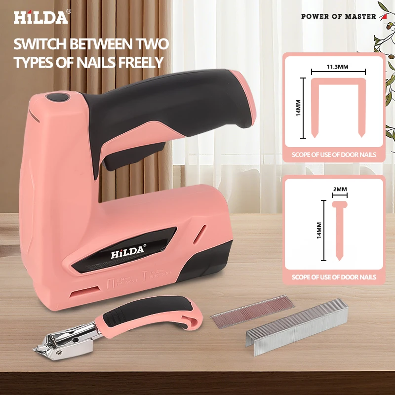 USB Charging Battery Powered Nail Gun for Woodworking Electric Staple Nail Gun Cordless Staple Gun Cordless Portable