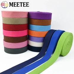 2-10M Meetee Cotton Webbing 25mm Nylon Strap Sewing Braid Backpack Belt Canvas Ribbon Band Shoulder Bag Straps To The Meter Tape