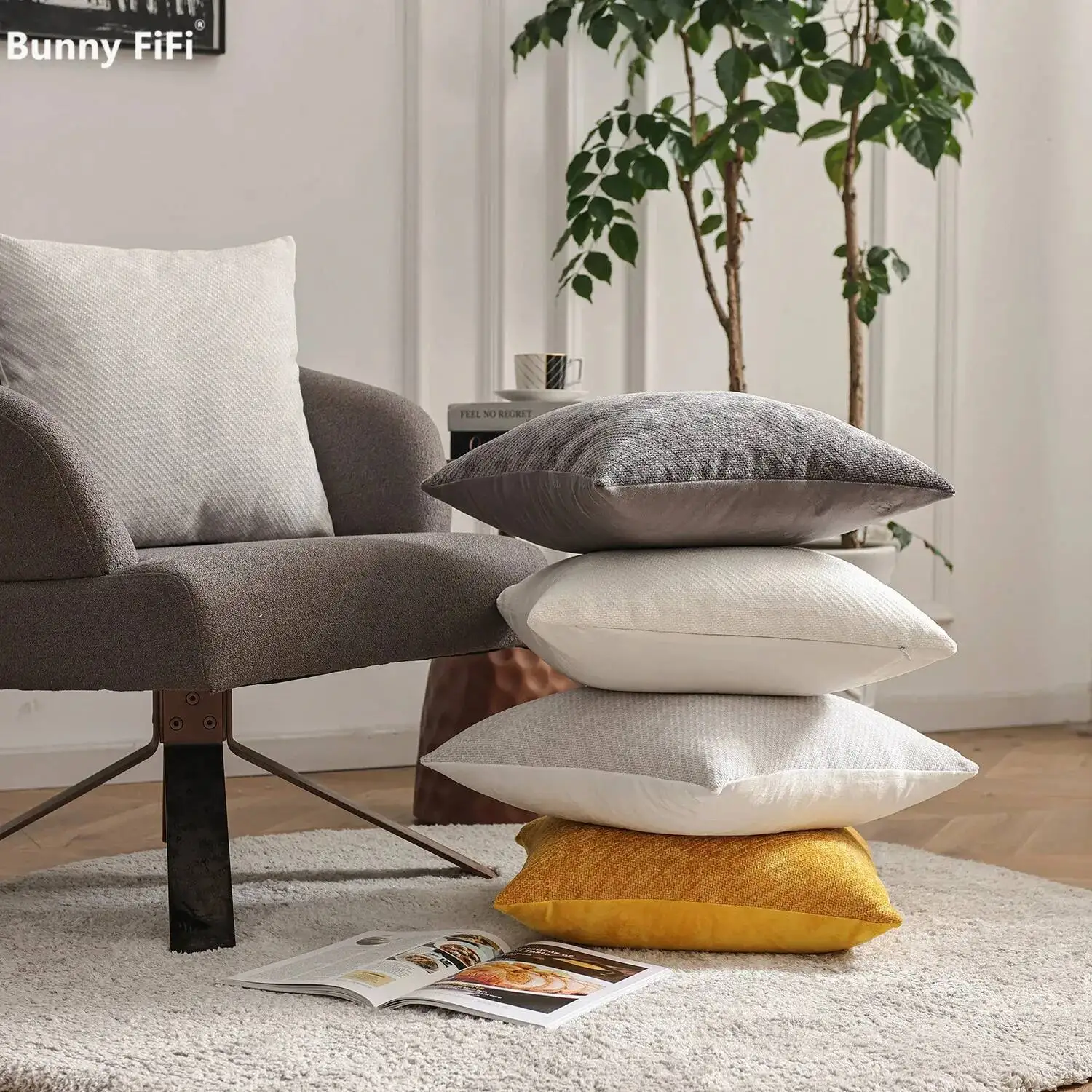 2pcs Soft Chenille Decorative Throw Pillow Covers For Living Room Decor Neutral Sofa Cushion Covers For Modern Home Decor Deal