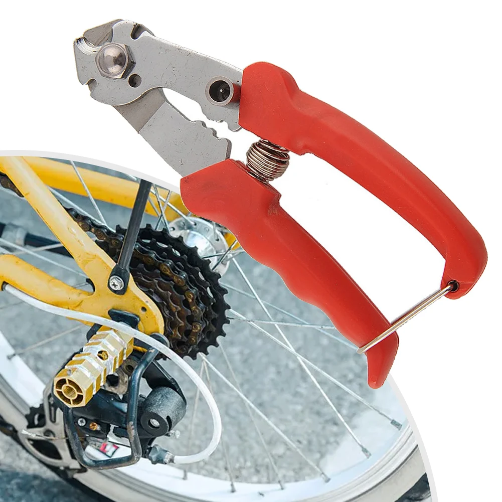 For Bike Brake Line Trimmer Cable Cutters Outdoor Plastic Grip Red 188g 22*11*2cm Brake Cables Cut Spokes Cycling