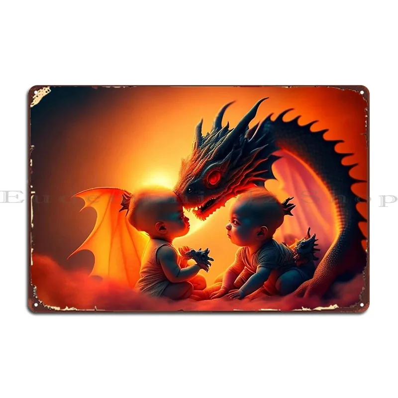 Defender Of The Dragon S Nest Metal Sign Pub Kitchen Living Room Printed Poster Tin Sign Poster