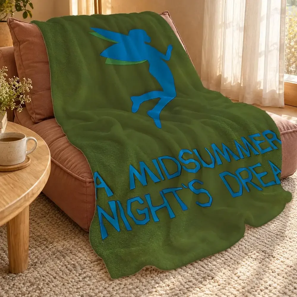 A Midsummer Night‘s Dream Throw Double Sided Flannel Throw Blanket Soft Travel Camping Sofa Bed Home