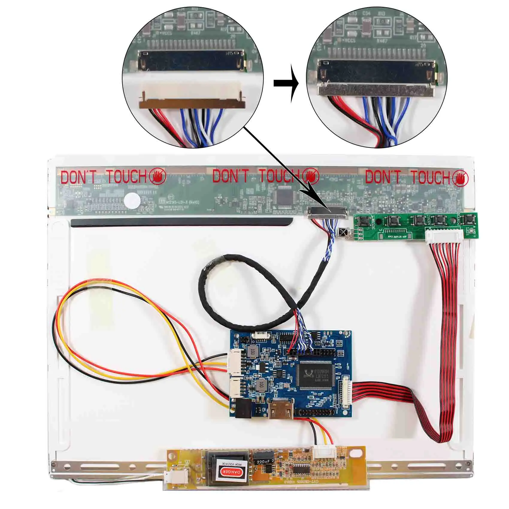 Hd mi lcd controller platine 1024 x768 auflösung ltn121xt n121x5 hintergrund beleuchtung ccfl 20pin lvds stecker VS-TY2660H-V1