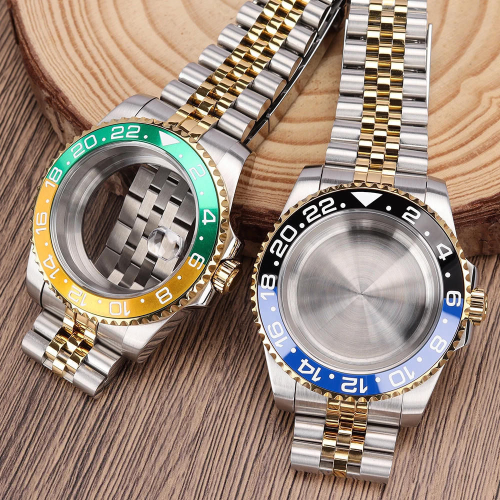 

40mm 20Bar Watch Case Band Sapphire Glass Sloping Bezel for NH34 NH35 NH36 Miyota 8215 ETA 2824 Movement Wristwatches Watch Box