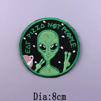太空UFO圖案外星人刺繡布貼,可用於服裝,包括條紋徽章和熨燙貼片。 10 最佳銷售 外星人補丁 - №5
