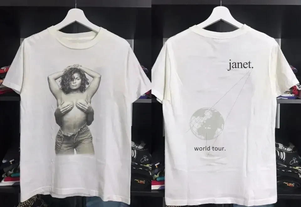 

Vintage 1993 JANET JACKSON Tour T-Shirt Cotton Unisex For Fans