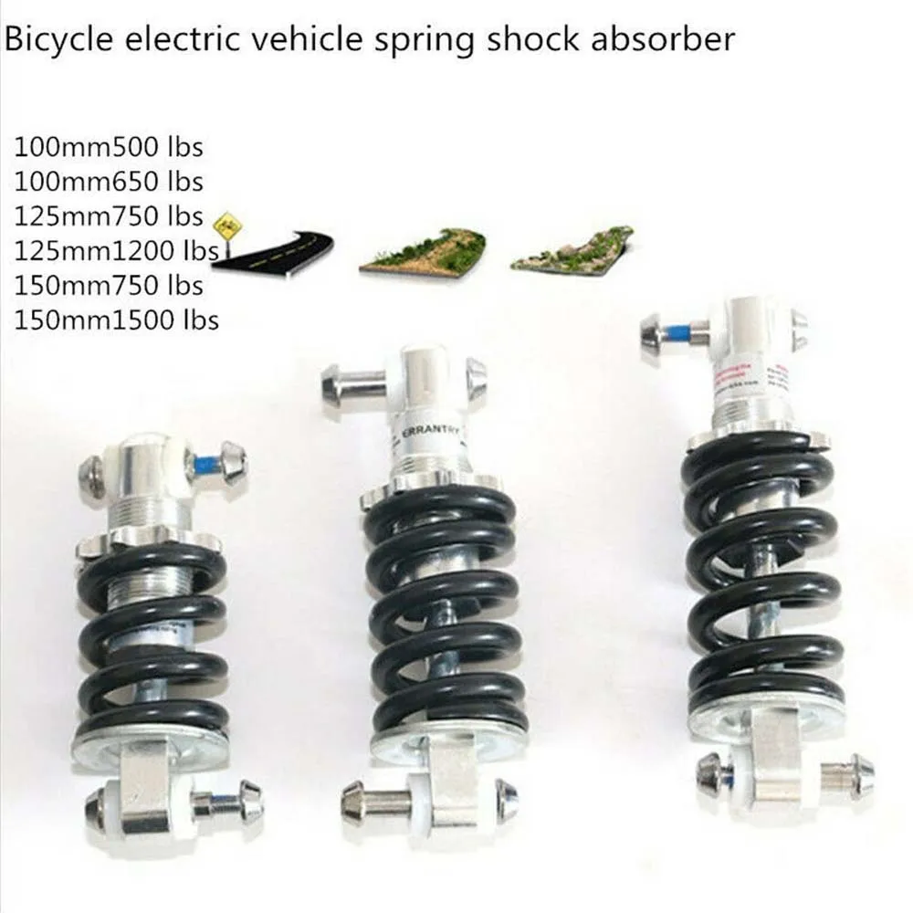 Piezas de bicicleta duraderas de 100-150mm, suspensión trasera para bicicleta de montaña, amortiguador trasero, resorte de suspensión