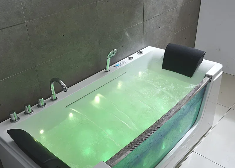 Modern Design Indoor Soaking Whirlpool Jet bathtub over massage Waterfall Freestanding Acrylic Bathroom Spa tubs