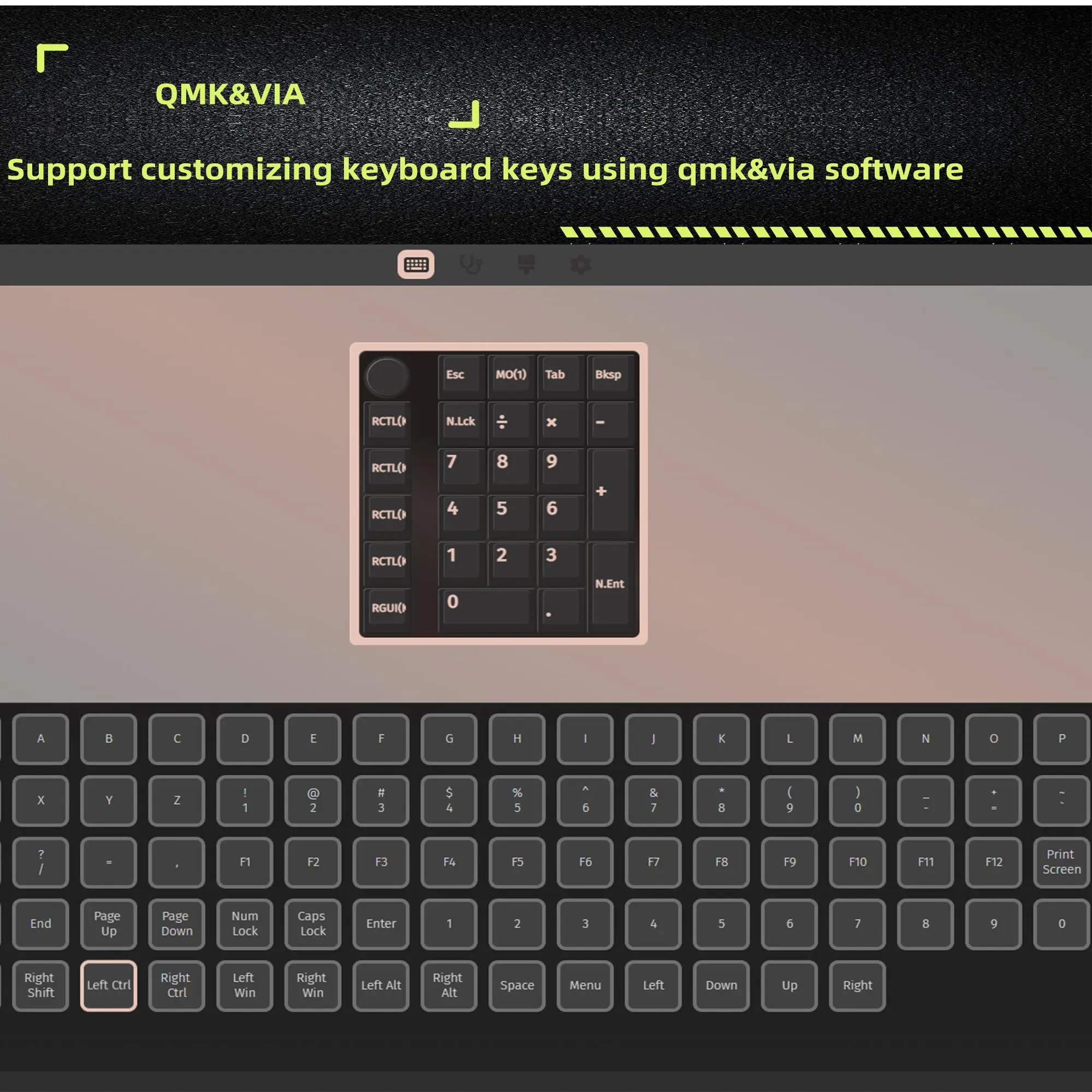 Imagem -06 - Zuoya Gmk26 Teclado Modo sem Fio Mecânico Teclado Digital 2.4g Botão Bluetooth Qmk Via Troca Quente Rgb Mini Teclados Portáteis Presente