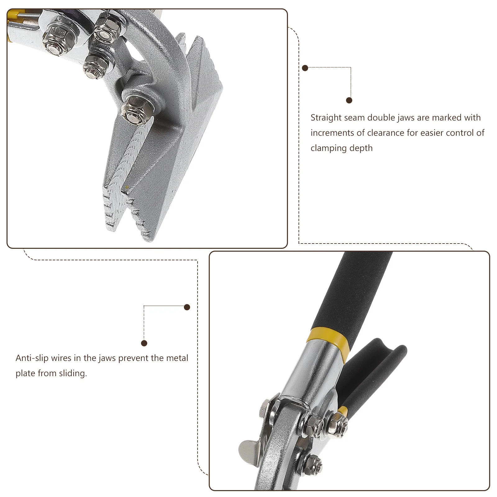 الصفائح المعدنية بندر 3 بوصة اليد الخياط أداة مستقيم الفك شكل حافة الخياط ل الصفائح المعدنية الانحناء خياطة تسطيح كماشة