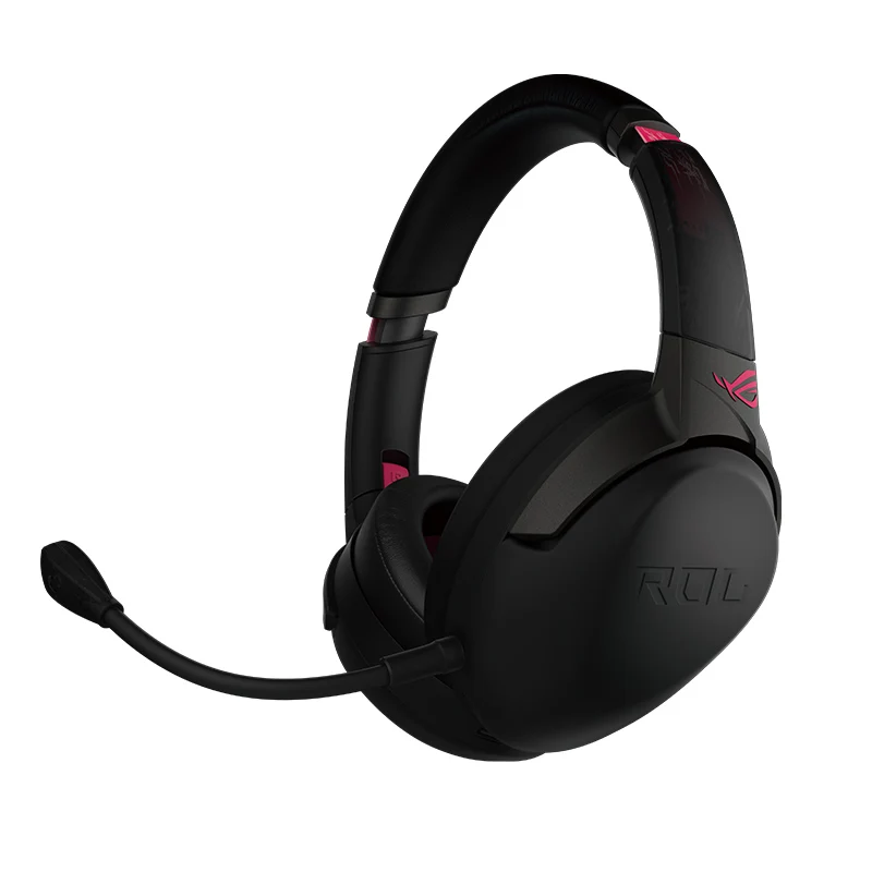 ASUS ROG STRIX GO 2.4 ELECTRO PUNK USB-C 2.4GHz wireless gaming headset,AI noise-cancelling microphone&low-latency performance