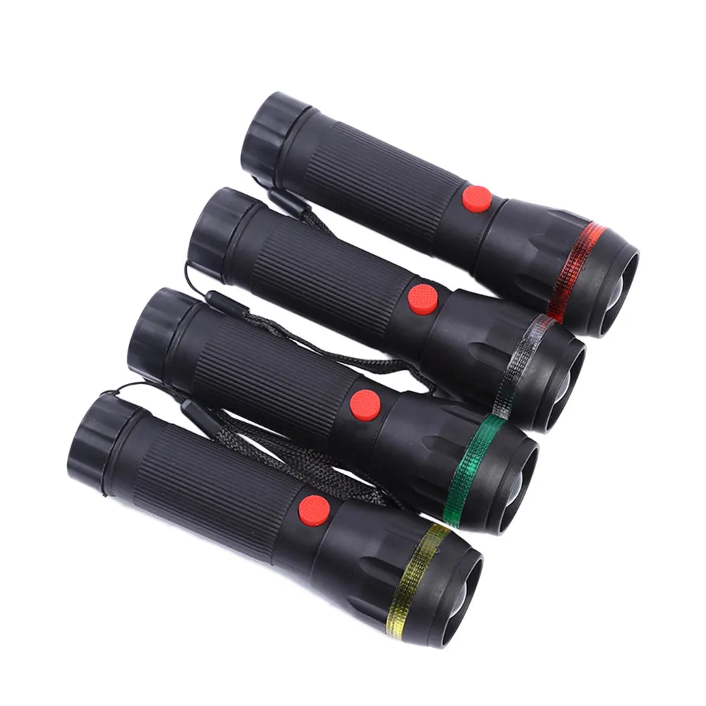 

4Pcs Super Bright LED Flashlight Mini Torch with Skid-Proof Grip Drop Resistant Plastic Shell for Hiking Camping Travelling