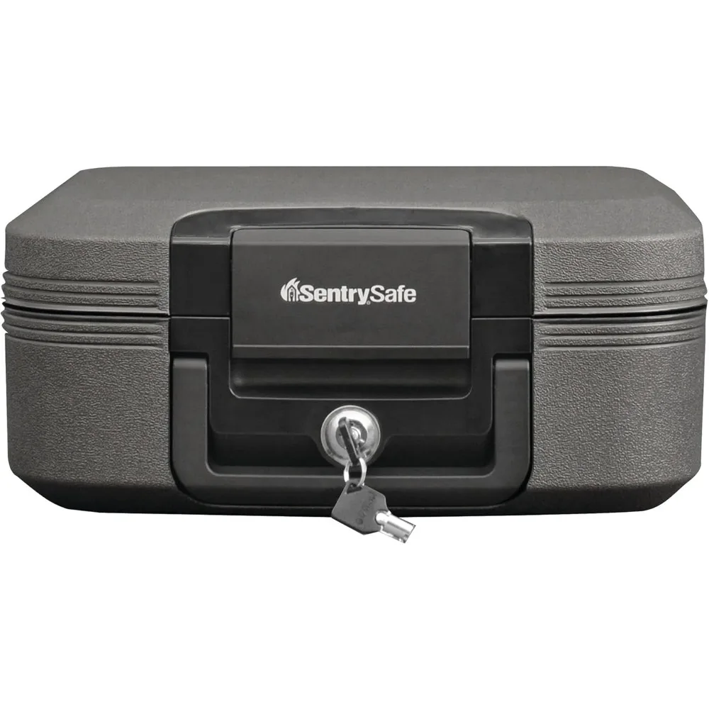 

Waterproof Fire-Resistant Chest, 0.28 Cu Ft, 15.4w X 14.3D X 6.6h, Charcoal Gray