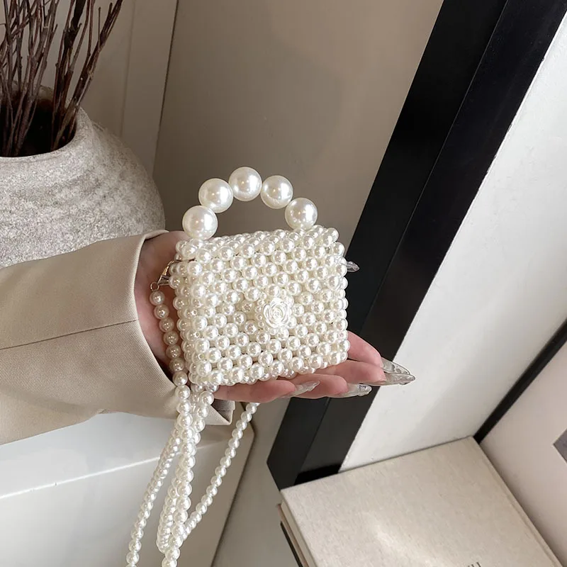 Children Messenger Bag Girl Shoulder Bag Pearl Carrying Crossbody Bag for Women Mother Kids Bags for Girl Coin Purse for Women