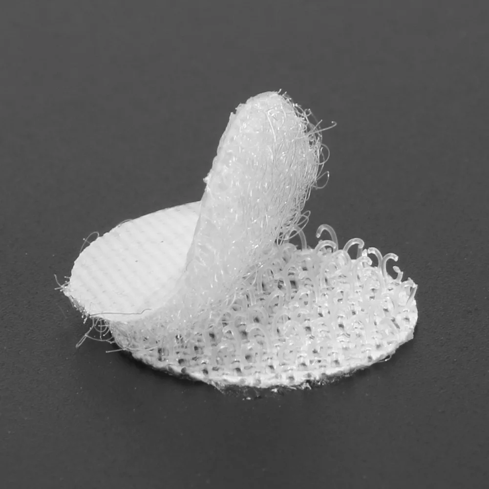 1000 زوج من خطافات الشريط اللاصق على الوجهين، شريط لاصق أبيض، غراء قوي على قفل الشريط #6