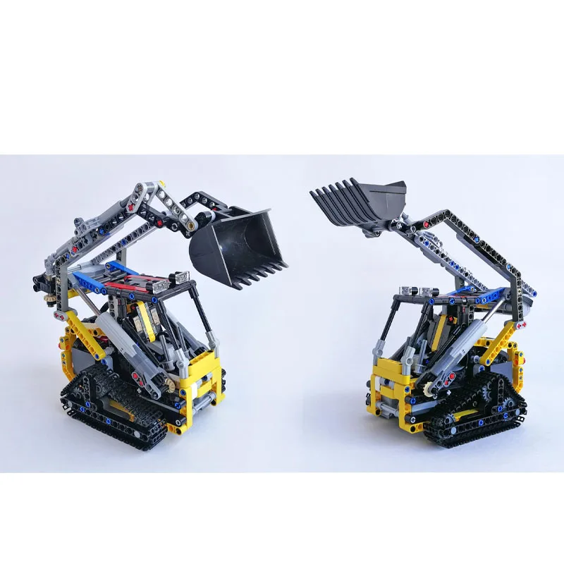 MOC-13349 Small Compact Crawler Loader Excavator Building Blocks Model 469 PartsMOC Birthday Toy Gift for Boys and Kids