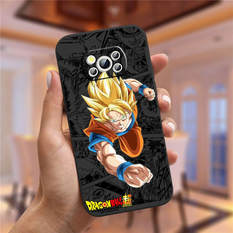 Casing ponsel Anime d-dragon Ball, pelindung telepon genggam warna hitam untuk Xiaomi Mi Poco F5 F4 F3 X6 X5 X4 X3 M6 M5 M5S M4 M3 C65 Pro GT NFC 5G