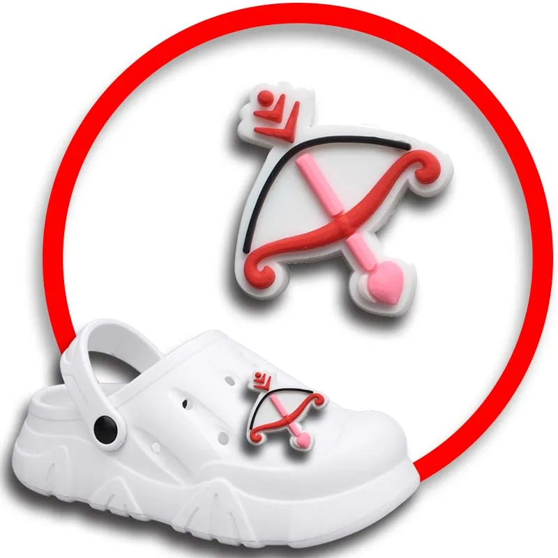 Amuletos de sapatos para sandálias Crocs para mulheres e homens, anjo do amor, tamancos pinos, decoração de sapatos, acessórios, emblemas, meninas, crianças