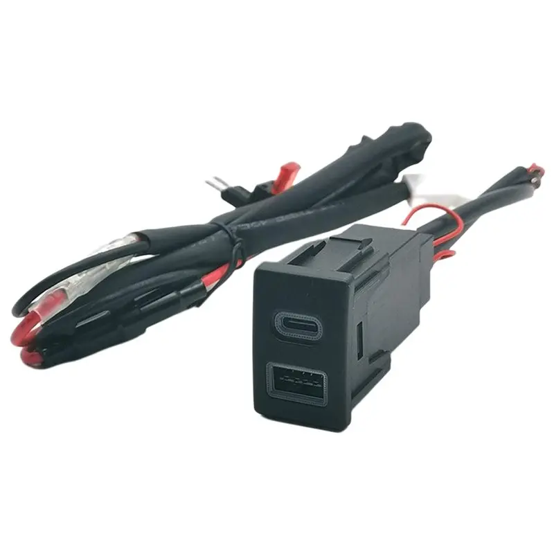 Dual PD USB For ISUZU D-MAX/MU-X V-Cross Retrofit Car With Red Light Indicator