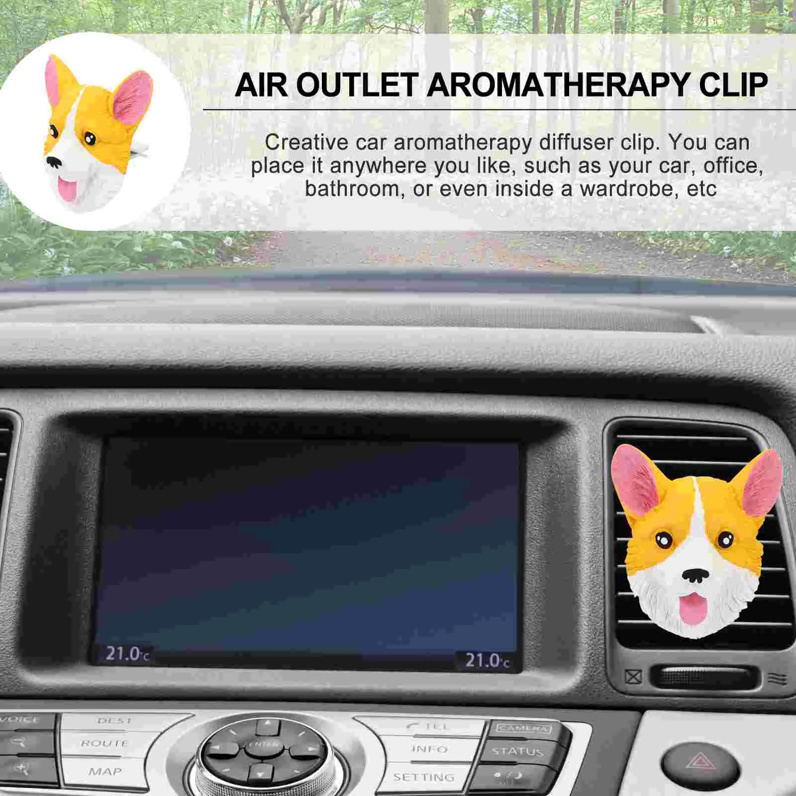 2 Pcs Aromatherapy Clip Air Freshener Car Diffuser Outlet Perfumes Plaster Fresher for Auto