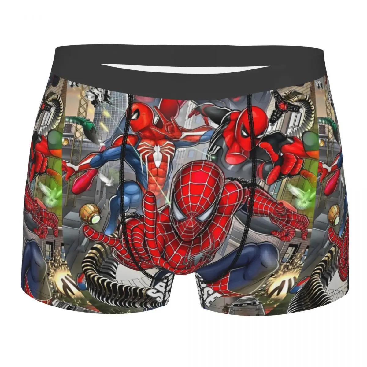 

Men's Spider-Man Boxer Shorts Panties Soft Underwear Spider-Verse Superhero Male Funny Plus Size Underpants